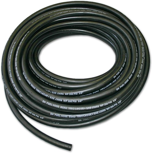 Black rubber vacuum hose - black,